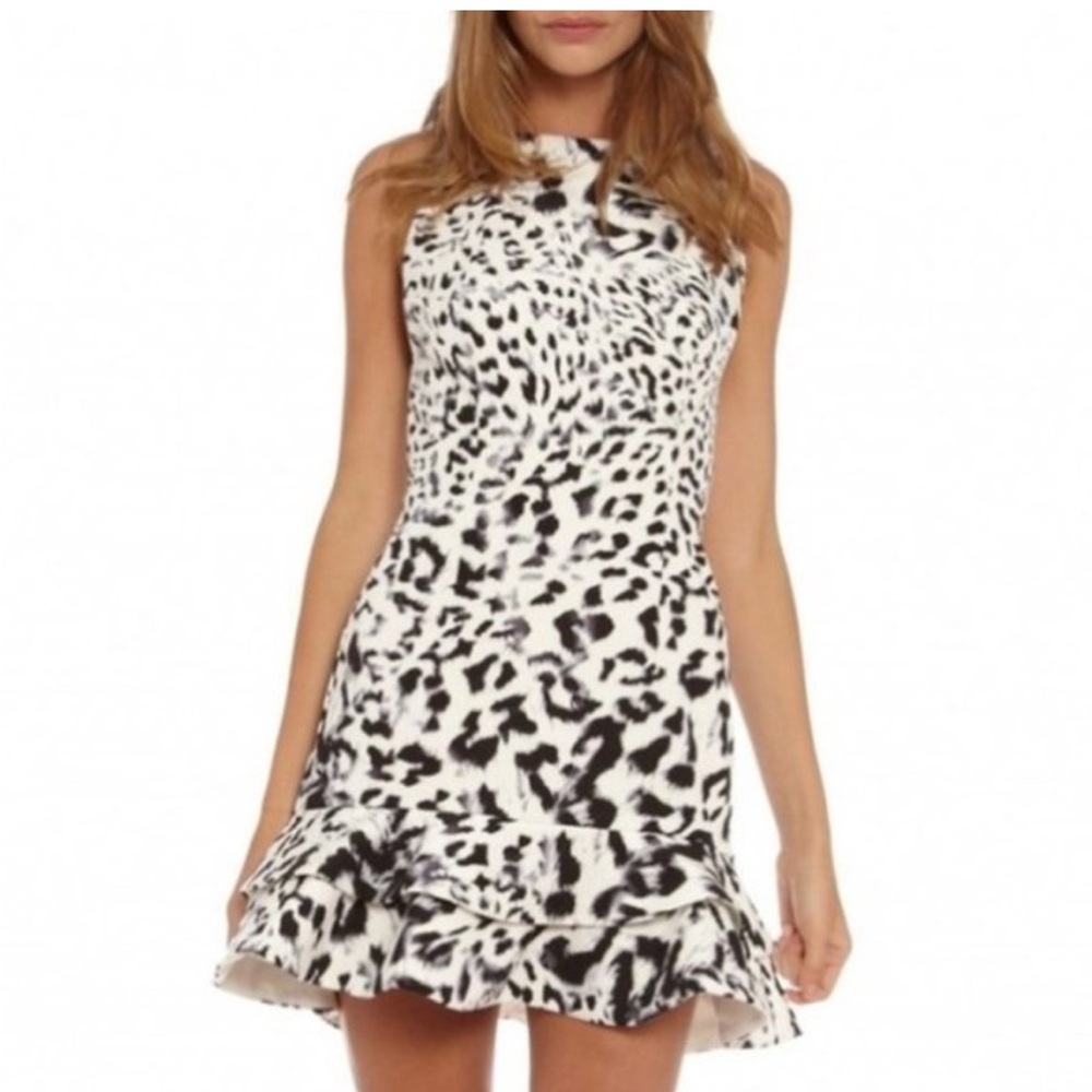 Keepsake The Label Borderline Dress Snow Leopard XS